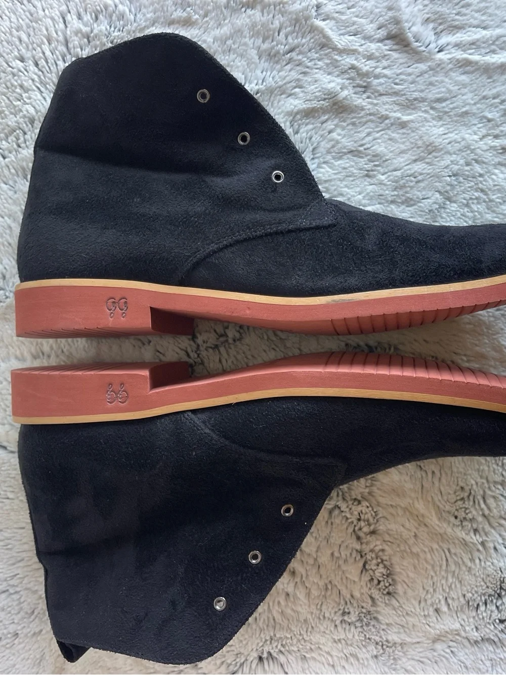 Good Guys don’t wear leather vegan suede chukka AYITA 2 desert black boots sz 10